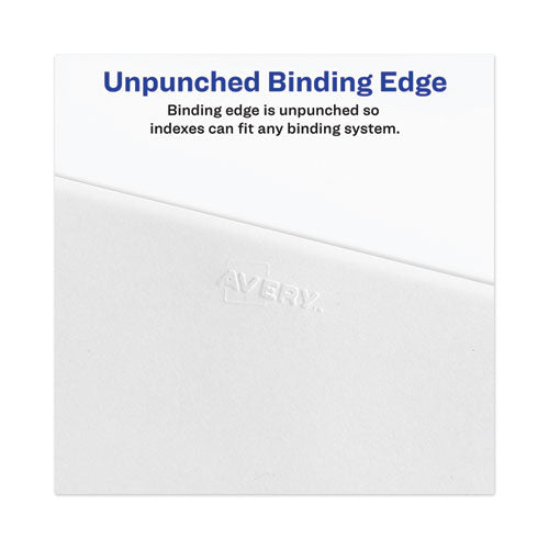 Avery-style Preprinted Legal Bottom Tab Dividers, 26-tab, Exhibit P, 11 X 8.5, White, 25/pack.