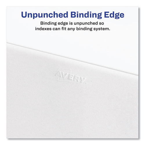 Avery-style Preprinted Legal Bottom Tab Dividers, 26-tab, Exhibit U, 11 X 8.5, White, 25/pack.