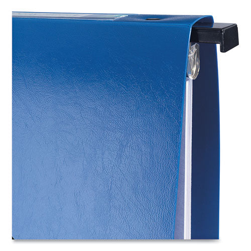 Hanging Storage Flexible Non-view Binder With Round Rings, 3 Rings, 1" Capacity, 11 X 8.5, Black.