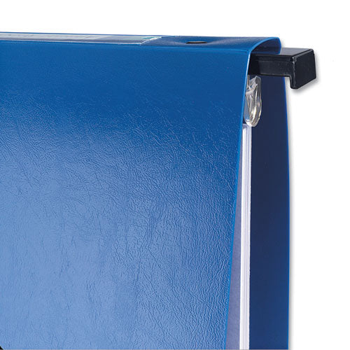 Hanging Storage Flexible Non-view Binder With Round Rings, 3 Rings, 1" Capacity, 11 X 8.5, Green.