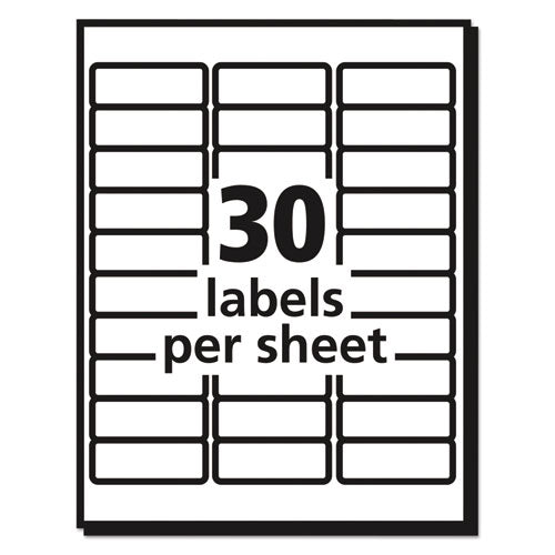 Matte Clear Easy Peel Mailing Labels W/ Sure Feed Technology, Laser Printers, 1 X 2.63, Clear, 30/sheet., 10 Sheets/pack