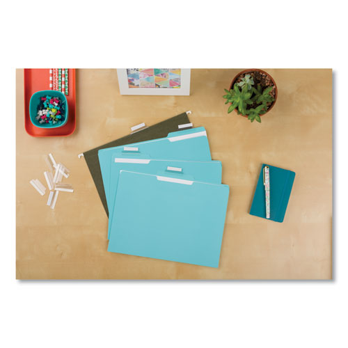 Insertable Index Tabs With Printable Inserts, 1/5-cut, Clear, 1.5" Wide, 25/pack.