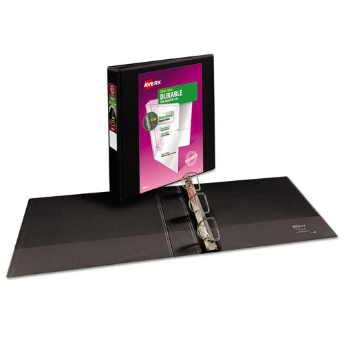 Durable View Binder With Durahinge And Slant Rings, 3 Rings, 1.5" Capacity, 11 X 8.5, Black.