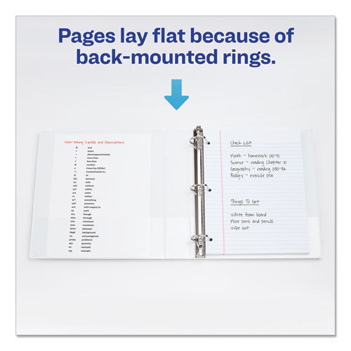 Durable View Binder With Durahinge And Slant Rings, 3 Rings, 1.5" Capacity, 11 X 8.5, White.