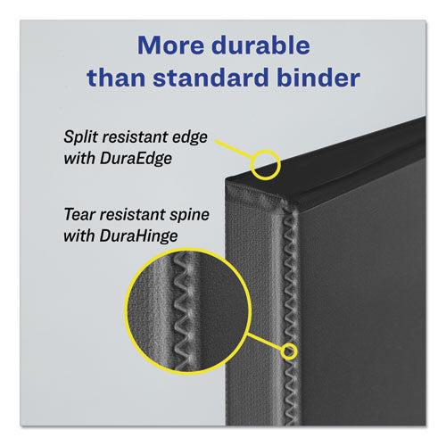 Durable View Binder With Durahinge And Slant Rings, 3 Rings, 1.5" Capacity, 11 X 8.5, Blue.