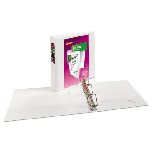 Durable View Binder With Durahinge And Slant Rings, 3 Rings, 2" Capacity, 11 X 8.5, White.