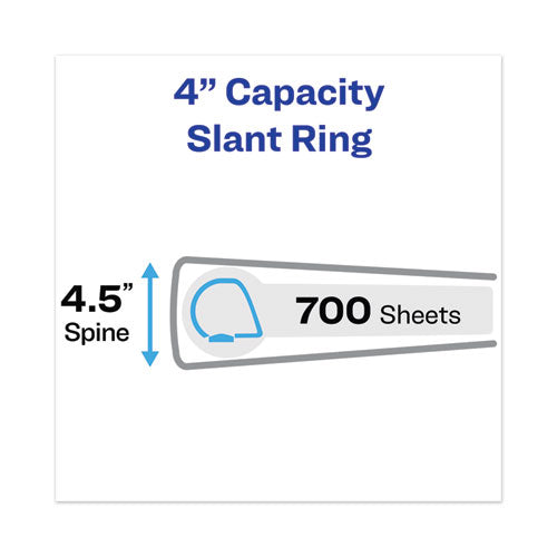 Touchguard Protection Heavy-duty View Binders With Slant Rings, 3 Rings,4" Capacity, 11 X 8.5, White