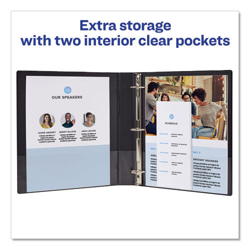 Durable View Binder With Durahinge And Slant Rings, 3 Rings, 1" Capacity, 11 X 8.5, Aqua.