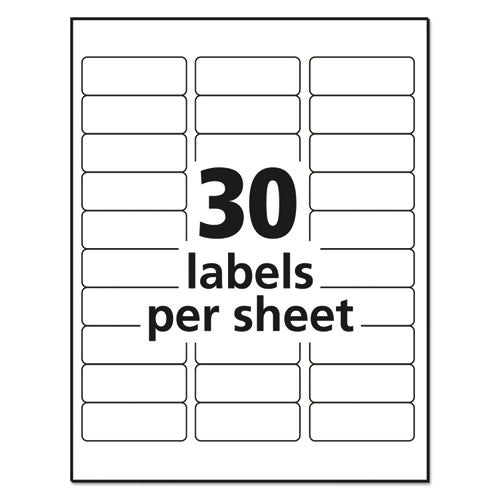 Matte Clear Easy Peel Mailing Labels W/ Sure Feed Technology, Inkjet Printers, 1 X 2.63, Clear, 30/sheet, 10 Sheets/pack.