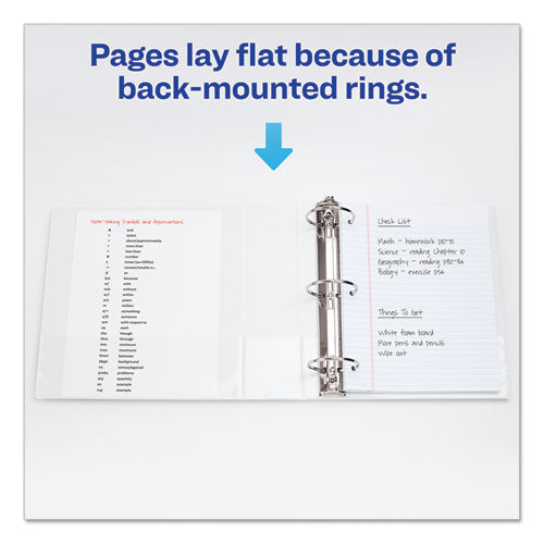 Showcase Economy View Binders With Slant Rings, 3 Rings, 0.5" Capacity, 11 X 8.5, White.