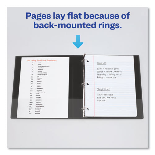 Showcase Economy View Binders With Slant Rings, 3 Rings, 1" Capacity, 11 X 8.5, Black.