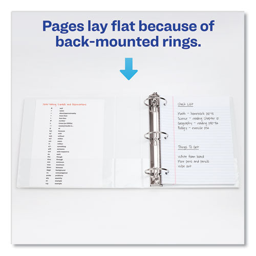 Showcase Economy View Binders With Slant Rings, 3 Rings, 1" Capacity, 11 X 8.5, White.