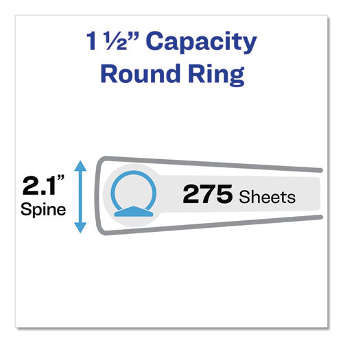 Showcase Economy View Binders With Slant Rings, 3 Rings, 1.5" Capacity, 11 X 8.5, White.