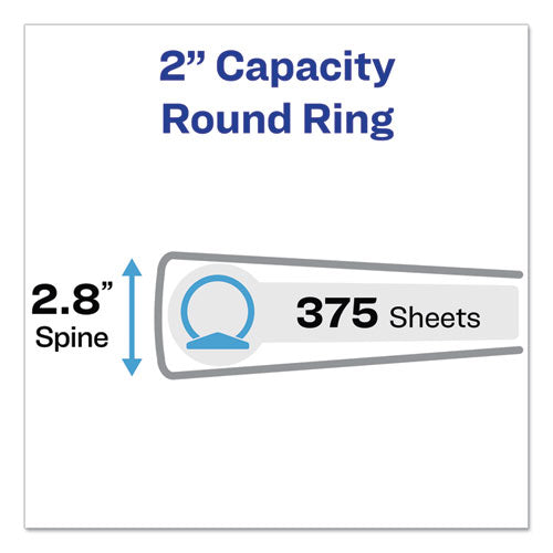 Showcase Economy View Binders With Slant Rings,3 Rings, 2" Capacity, 11 X 8.5, White