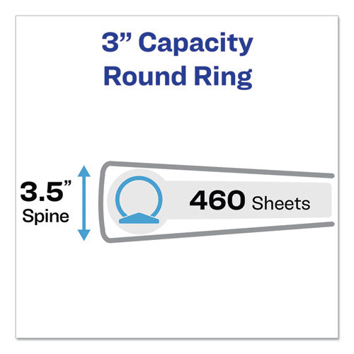 Showcase Economy View Binders With Slant Rings, 3 Rings, 3" Capacity, 11 X 8.5, Black.