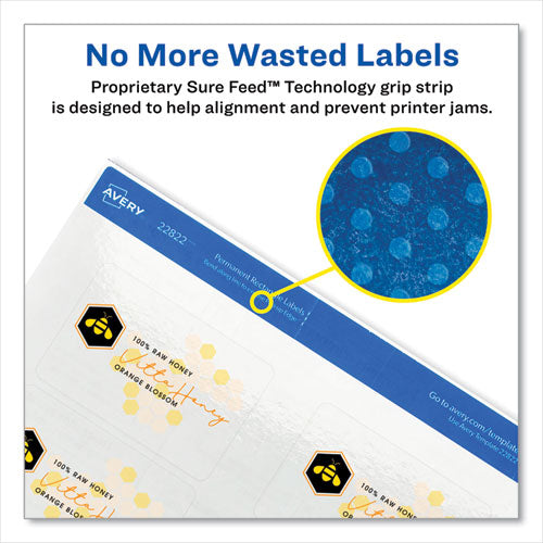 Print-to-the-edge Labels With Sure Feed And Easy Peel, 2 X 3, Glossy Clear, 80/pack.