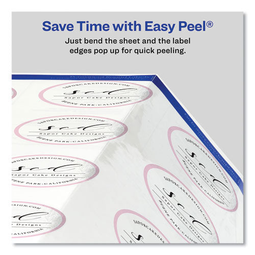 Round Print-to-the Edge Labels With Sure Feed And Easy Peel, 2" Dia, Glossy Clear, 120/pk.