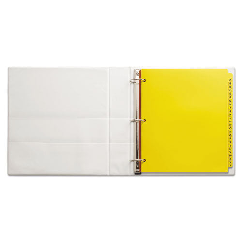 Heavy-duty Preprinted Plastic Tab Dividers, 26-tab, A To Z, 11 X 9, Yellow, 1 Set.