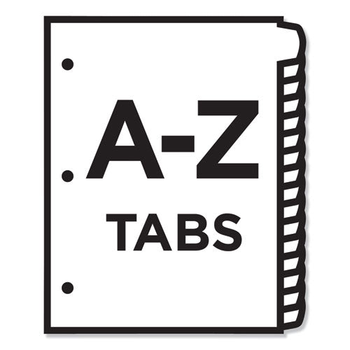 Heavy-duty Preprinted Plastic Tab Dividers, 26-tab, A To Z, 11 X 9, Yellow, 1 Set.