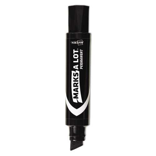 Marks A Lot Extra-large Desk-style Permanent Marker, Extra-broad Chisel Tip, Black (24148).