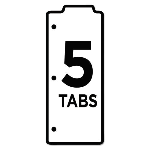 Tabbed Snap-in Bookmark Plastic Dividers, 5-tab, 11.5 X 3, Assorted, 1 Set.