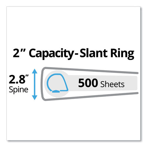 Durable Non-view Binder With Durahinge And Slant Rings, 3 Rings, 2" Capacity, 11 X 8.5, Red.