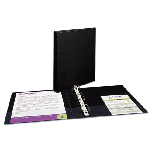 Durable Non-view Binder With Durahinge And Slant Rings,3 Rings, 1" Capacity, 11 X 8.5, Black