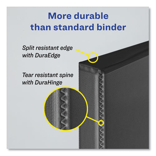 Durable Non-view Binder With Durahinge And Slant Rings, 3 Rings, 1.5" Capacity, 11 X 8.5, Black.