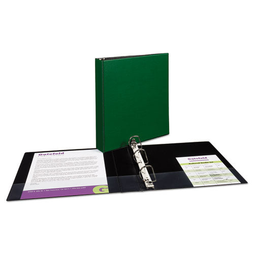 Durable Non-view Binder With Durahinge And Slant Rings, 3 Rings, 1.5" Capacity, 11 X 8.5, Green.