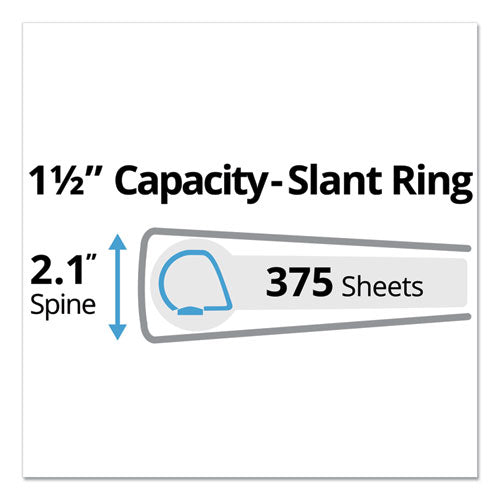 Durable Non-view Binder With Durahinge And Slant Rings, 3 Rings, 1.5" Capacity, 11 X 8.5, Green.