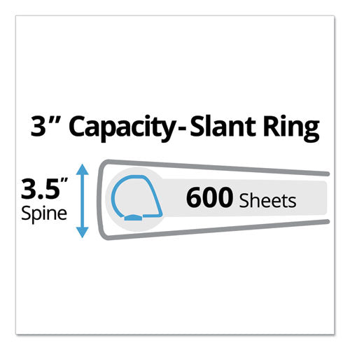 Durable Non-view Binder With Durahinge And Slant Rings, 3 Rings, 3" Capacity, 11 X 8.5, Green.