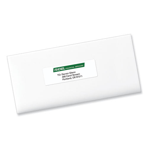 Labels, Laser Printers, 1.33 X 4, White, 14/sheet, 100 Sheets/box.