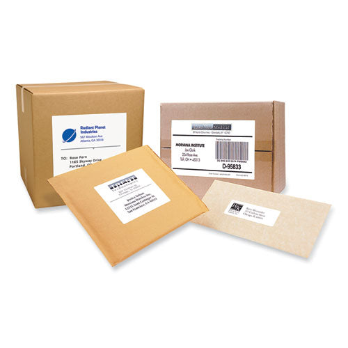 Labels, Laser Printers, 3.33 X 4, White, 6/sheet, 100 Sheets/box.