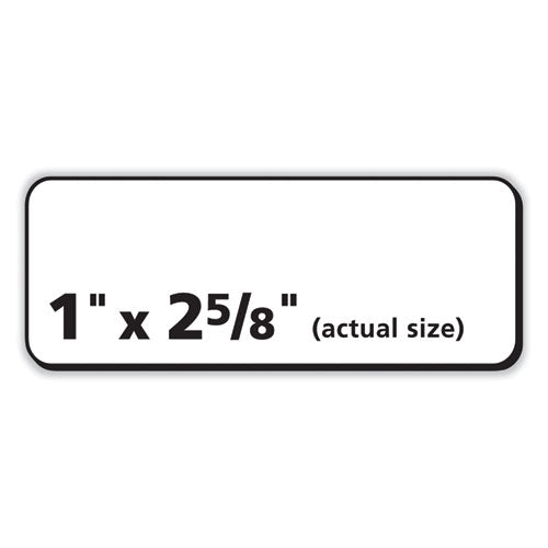 Labels, Laser Printers, 1 X 2.63, White, 30/sheet, 250 Sheets/box.