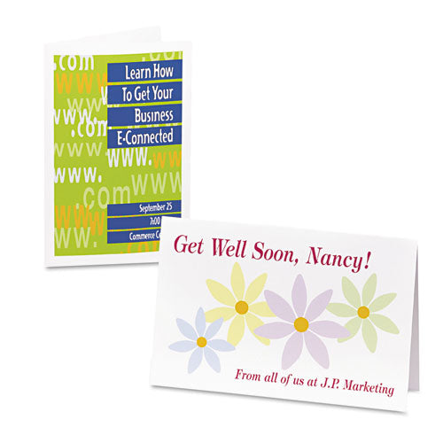 Half-fold Greeting Cards With Matching Envelopes, Inkjet,85 Lb, 5.5 X 8.5, Matte White, 1 Card/sheet, 20 Sheets/box