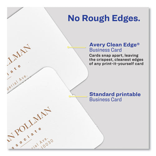 Square -Clean Edge Cards With Sure Feed Technology, Laser, 2.5 X 2.5, White, 180 Cards, 9 Cards/sheet, 20 Sheets/pack