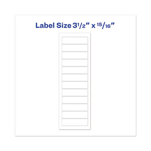 Dot Matrix Printer Mailing Labels, Pin-fed Printers, 0.94 X 3.5, White, 5,000/box.