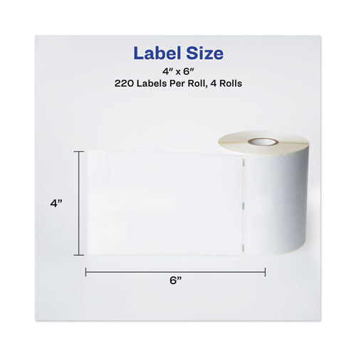 Multipurpose Thermal Labels, 2.13 X 4, White, 140/roll.