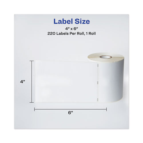 Multipurpose Thermal Labels, 4 X 6, White, 220/roll.