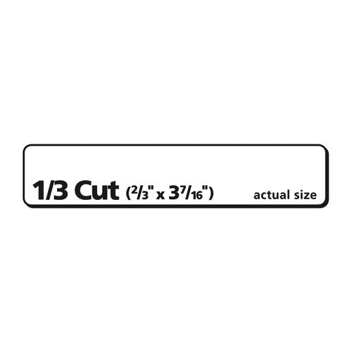 Ecofriendly Permanent File Folder Labels, 0.66 X 3.44, White, 30/sheet, 50 Sheets/pack.