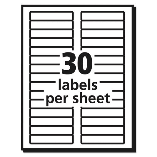 Ecofriendly Permanent File Folder Labels, 0.66 X 3.44, White, 30/sheet, 50 Sheets/pack.