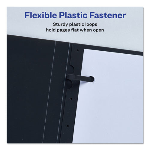 Lay Flat View Report Cover, Flexible Fastener, 0.5" Capacity, 8.5 X 11, Clear/gray.