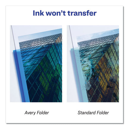 Plastic Two-pocket Folder, 20-sheet Capacity, 11 X 8.5, Translucent Blue.