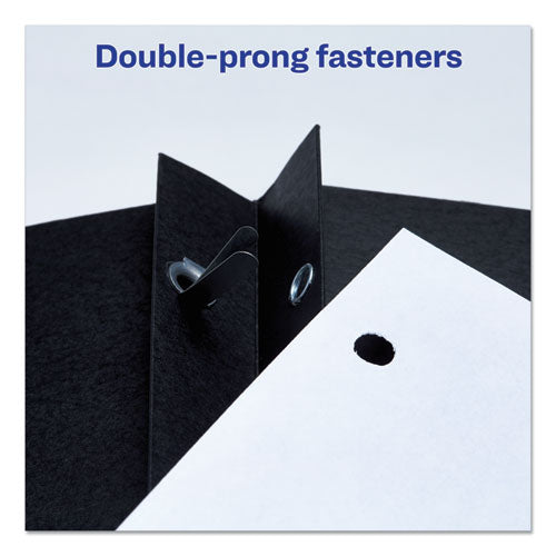 Two-pocket Folder, Prong Fastener, 0.5" Capacity, 11 X 8.5, Black, 25/box.