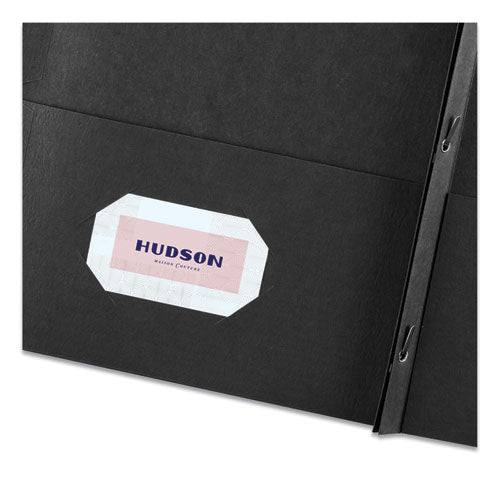 Two-pocket Folder, Prong Fastener, 0.5" Capacity, 11 X 8.5, Black, 25/box.