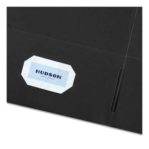 Two-pocket Folder, 40-sheet Capacity, 11 X 8.5, Black, 25/box.