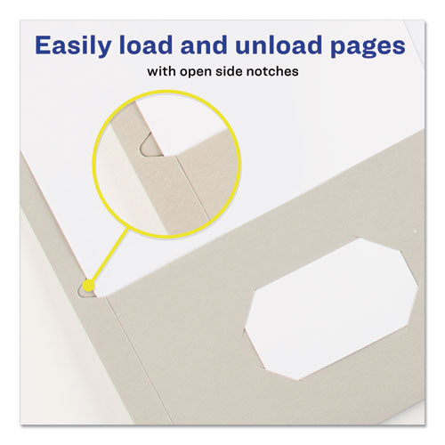 Two-pocket Folder, 40-sheet Capacity, 11 X 8.5, Gray, 25/box.