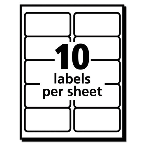 Ecofriendly Mailing Labels, Inkjet/laser Printers, 2 X 4, White, 10/sheet, 100 Sheets/pack.