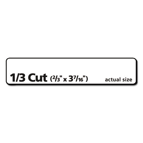 Ecofriendly Permanent File Folder Labels, 0.66 X 3.44, White, 30/sheet, 25 Sheets/pack.