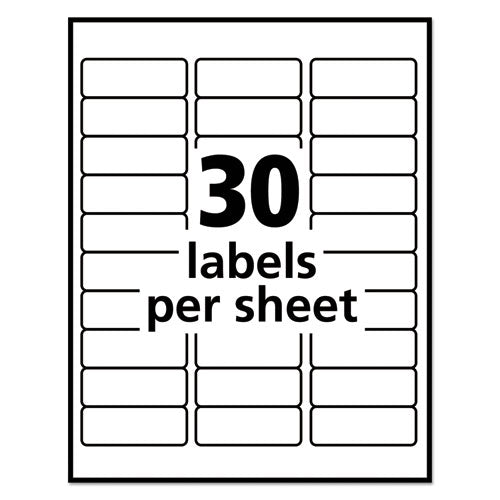 Ecofriendly Mailing Labels, Inkjet/laser Printers, 1 X 2.63, White, 30/sheet, 100 Sheets/pack.